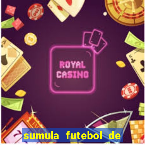 sumula futebol de campo word